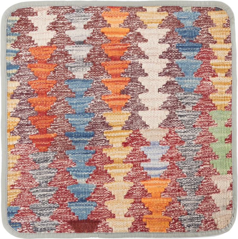 Afghanska mattan Kilim Afghan Kuddfodral 45x45 45x45, Persisk matta Knuten för hand