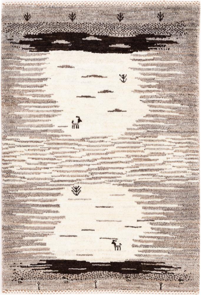 Tapete persa Persa Gabbeh Loribaft Tabiibaft 94x65 94x65, Tapete persa Atado à mão