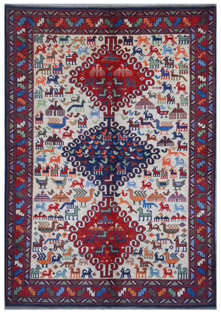 Tapis afghan Kazak Darya 248x169 248x169, Tapis persan Noué à la main
