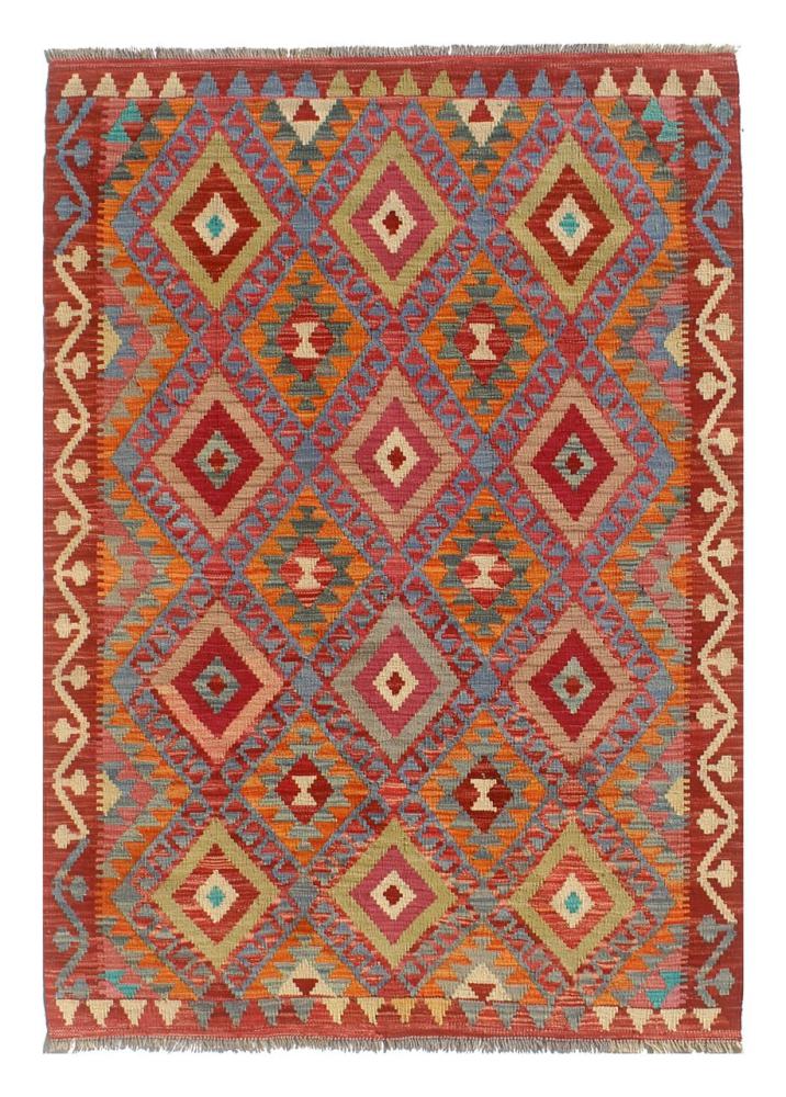 Covor afgan Chilim Afghan Kaudani 196x127 196x127, Covor persan Lucrate de mână