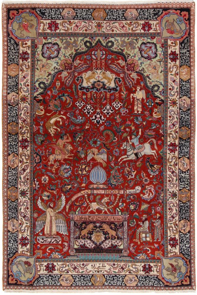 Tapete persa Tabriz Antigo 168x115 168x115, Tapete persa Atado à mão