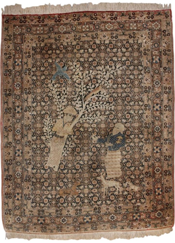 Persisk tæppe Tabriz Antikke 177x140 177x140, Persisk tæppe Knyttet i hånden