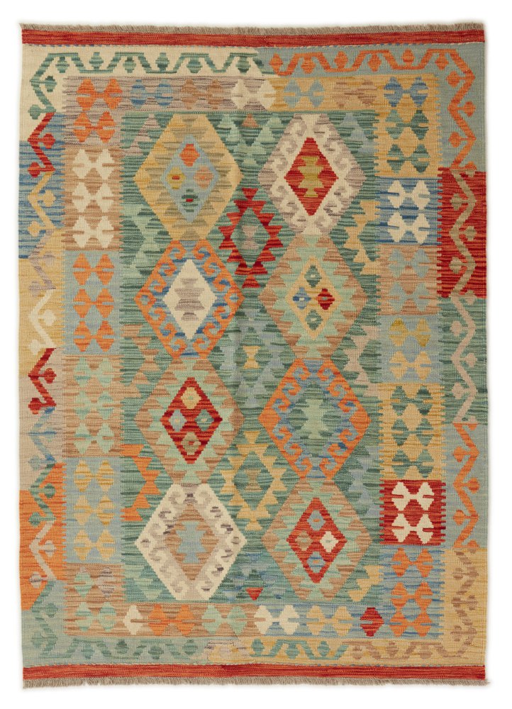 Afghansk teppe Kelim Afghan 172x126 172x126, Persisk teppe Håndvevd
