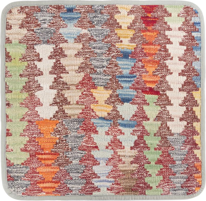 Afghan rug Kilim Afghan Cushion Cover 45x45 45x45, Persian Rug Knotted by hand