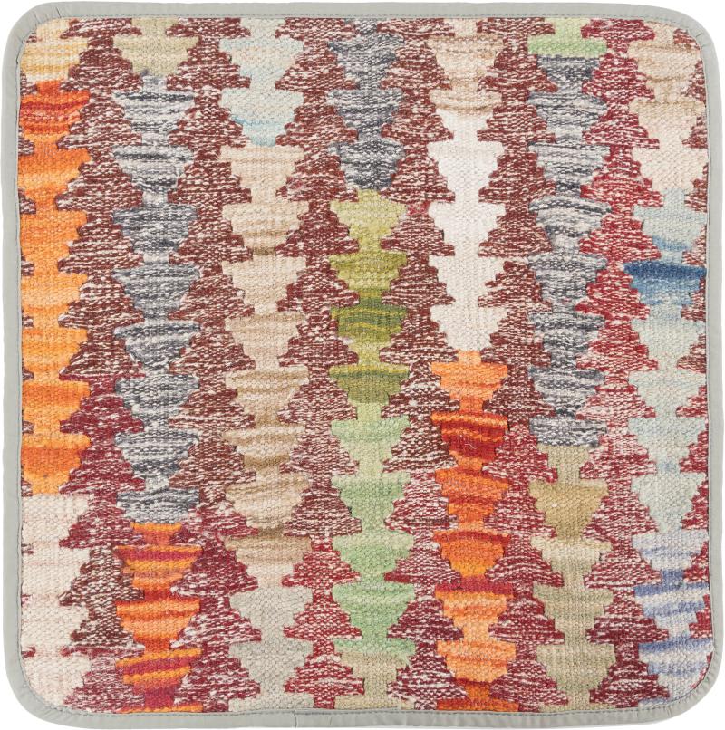 Afghan rug Kilim Afghan Cushion Cover 45x45 45x45, Persian Rug Knotted by hand