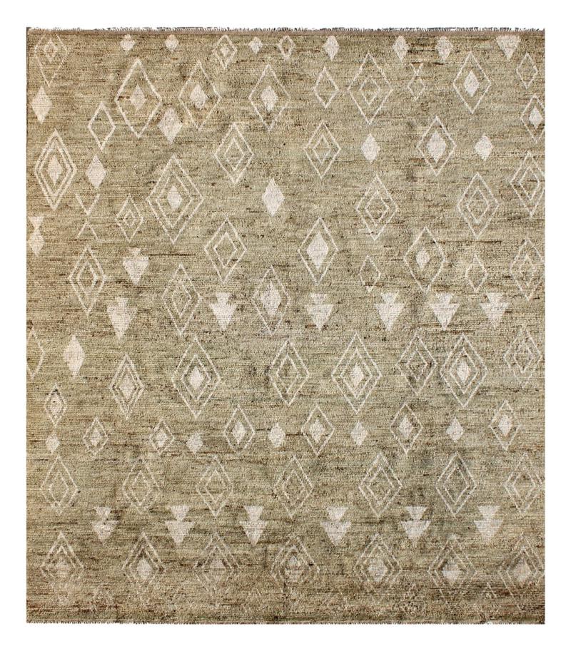 Alfombra afgana Berber Contemporary 396x317 396x317, Alfombra persa Anudado a mano