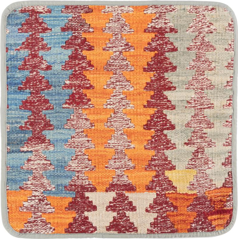 Afghan rug Kilim Afghan Cushion Cover 45x45 45x45, Persian Rug Knotted by hand