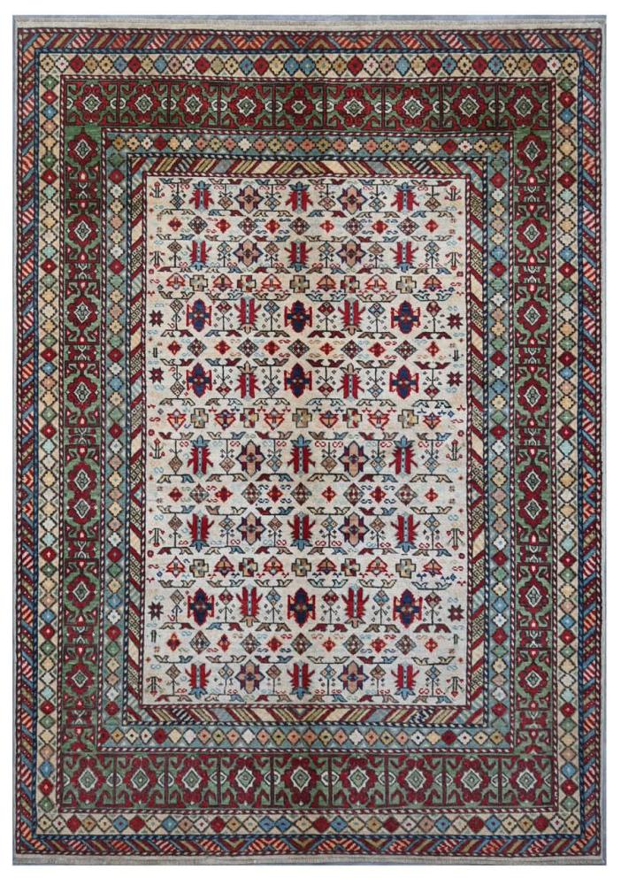 Afghan rug Kazak Darya 248x175 248x175, Persian Rug Knotted by hand