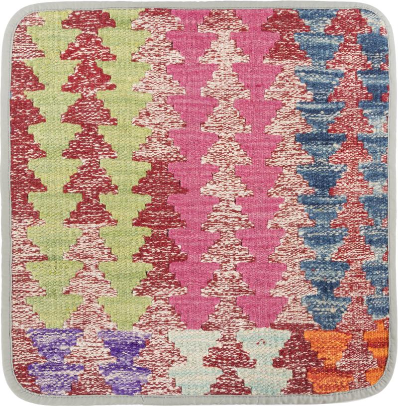 Afghan rug Kilim Afghan Cushion Cover 45x45 45x45, Persian Rug Knotted by hand