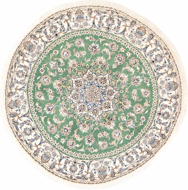 Tappeto persiano Nain 202x202 202x202, Tappeto persiano Annodato a mano