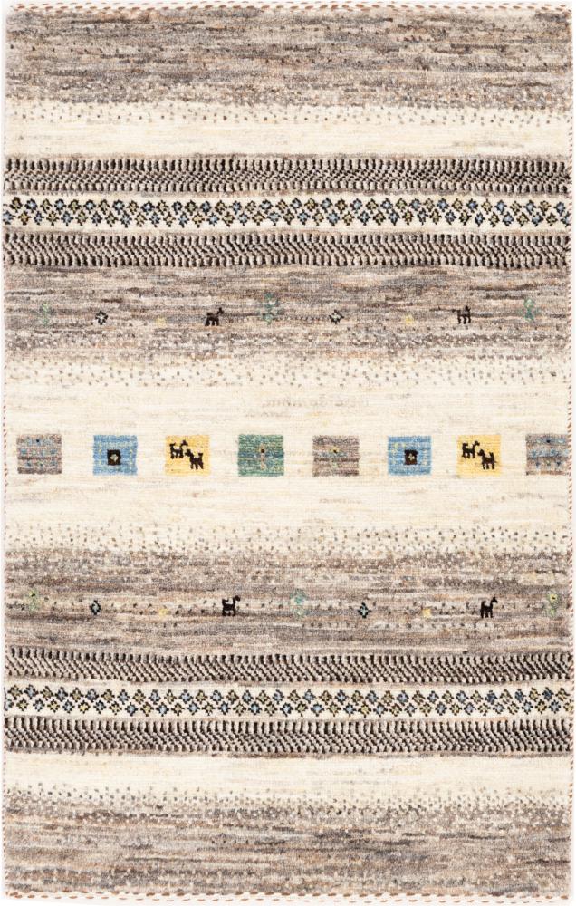 Tapete persa Persa Gabbeh Loribaft Tabiibaft 94x57 94x57, Tapete persa Atado à mão