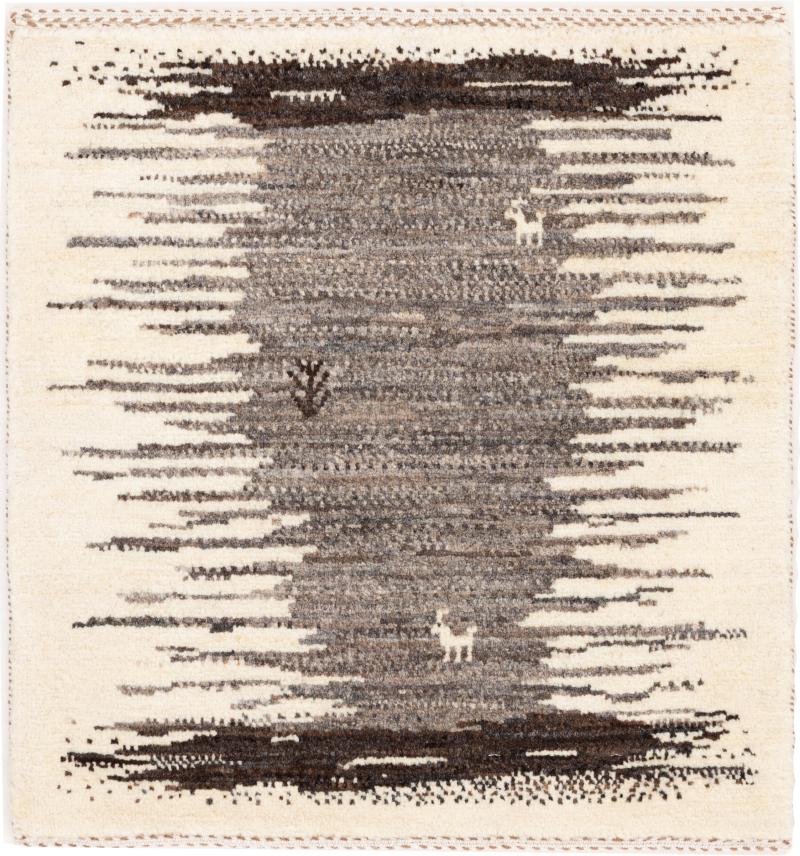 Tapete persa Persa Gabbeh Loribaft Tabiibaft 63x57 63x57, Tapete persa Atado à mão