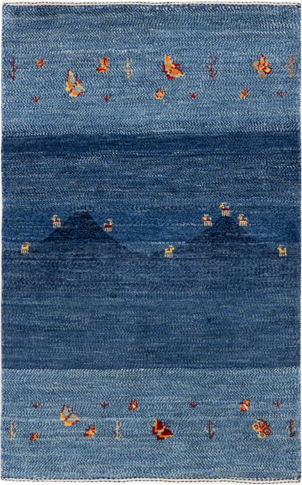 Tapete persa Persa Gabbeh Loribaft Tabiibaft 125x82 125x82, Tapete persa Atado à mão