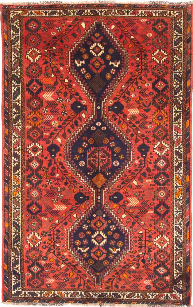 Persisk tæppe Shiraz 253x159 253x159, Persisk tæppe Knyttet i hånden