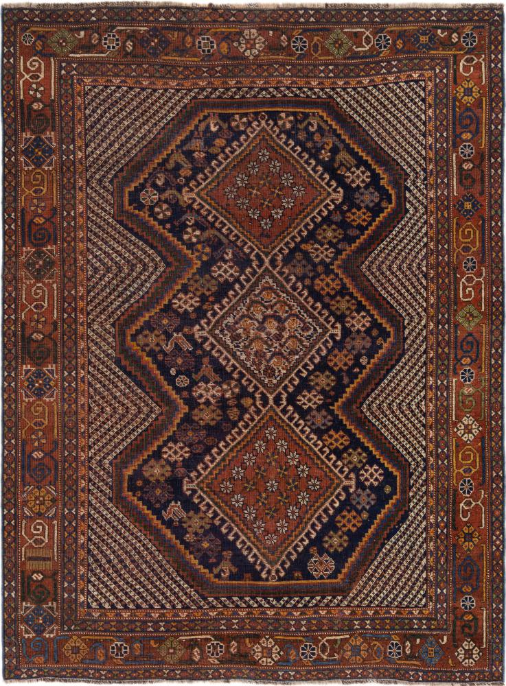 Tapis persan Shiraz Ancien 199x143 199x143, Tapis persan Noué à la main