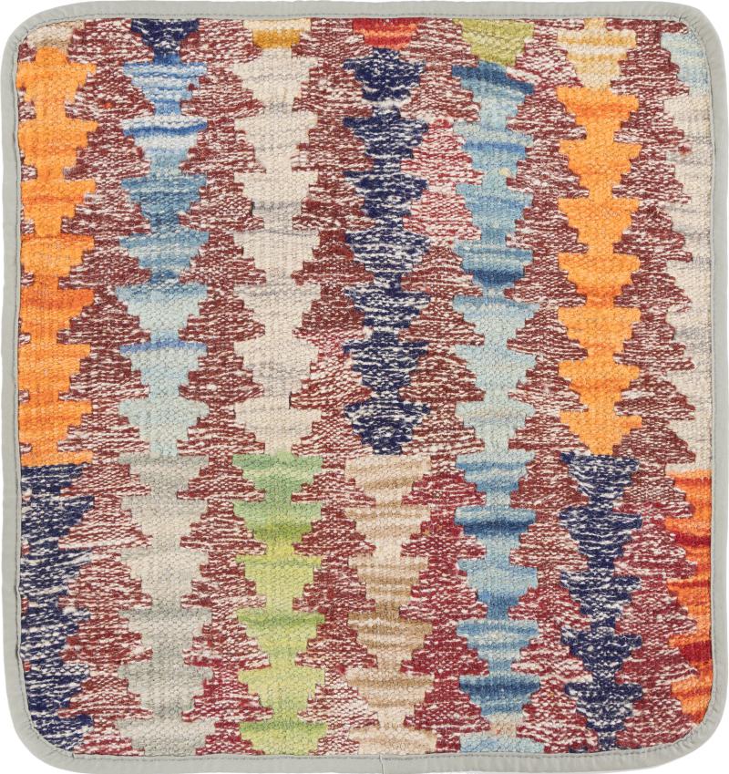 Afghan rug Kilim Afghan Cushion Cover 45x45 45x45, Persian Rug Knotted by hand