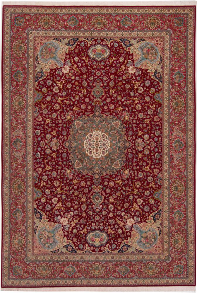 Persian Rug Tabriz 70Raj Silk Warp 355x242 355x242, Persian Rug Knotted by hand