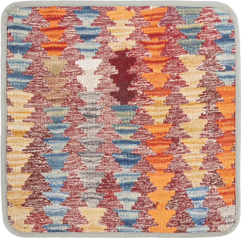 Afghan rug Kilim Afghan Cushion Cover 45x45 45x45, Persian Rug Knotted by hand