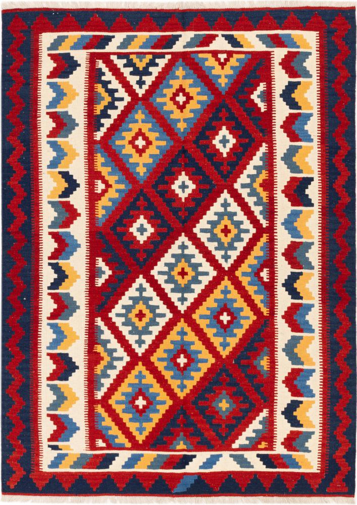 Tapis persan Kilim Fars Ghashghai 201x148 201x148, Tapis persan Tissé à la main