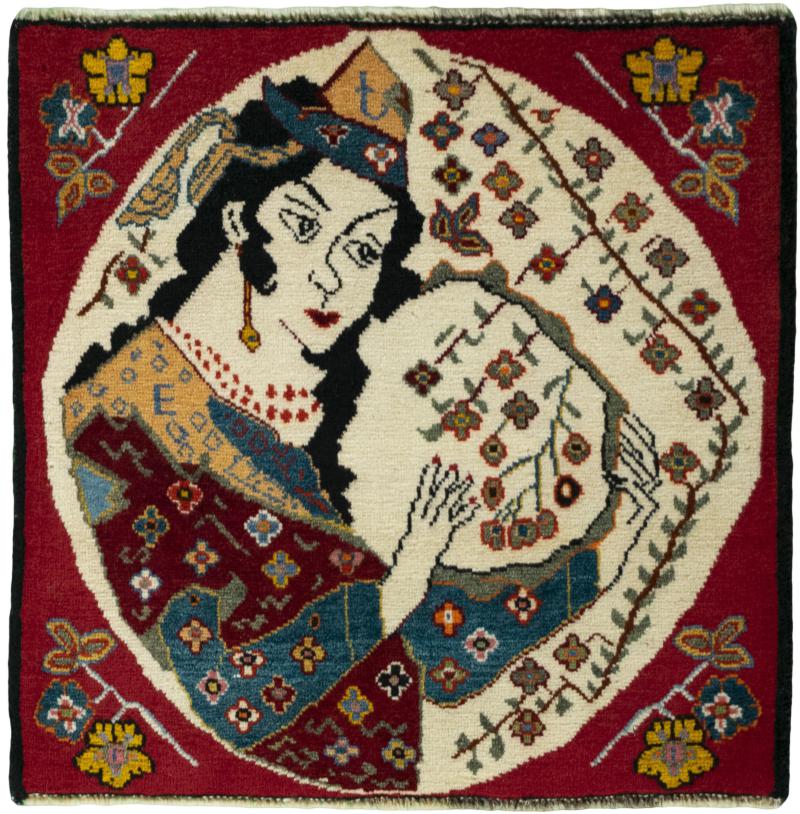 Persian Rug Shiraz 61x64 61x64, Persian Rug Knotted by hand