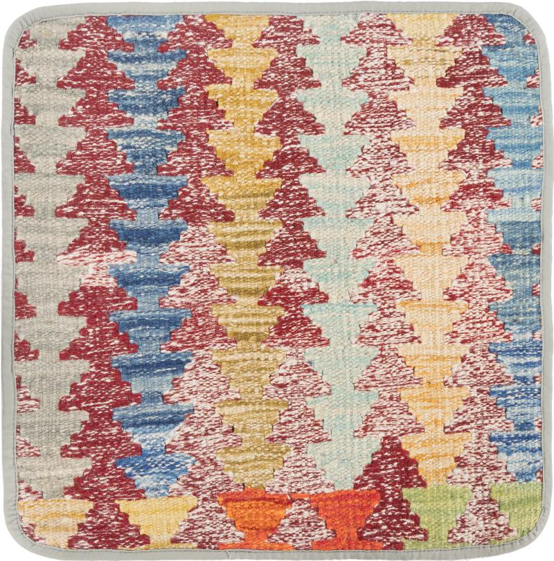 Afghan rug Kilim Afghan Cushion Cover 45x45 45x45, Persian Rug Knotted by hand
