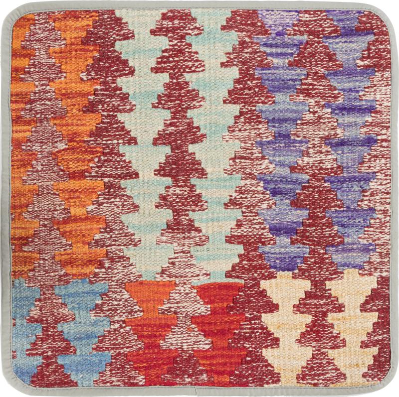 Afghan rug Kilim Afghan Cushion Cover 45x45 45x45, Persian Rug Knotted by hand