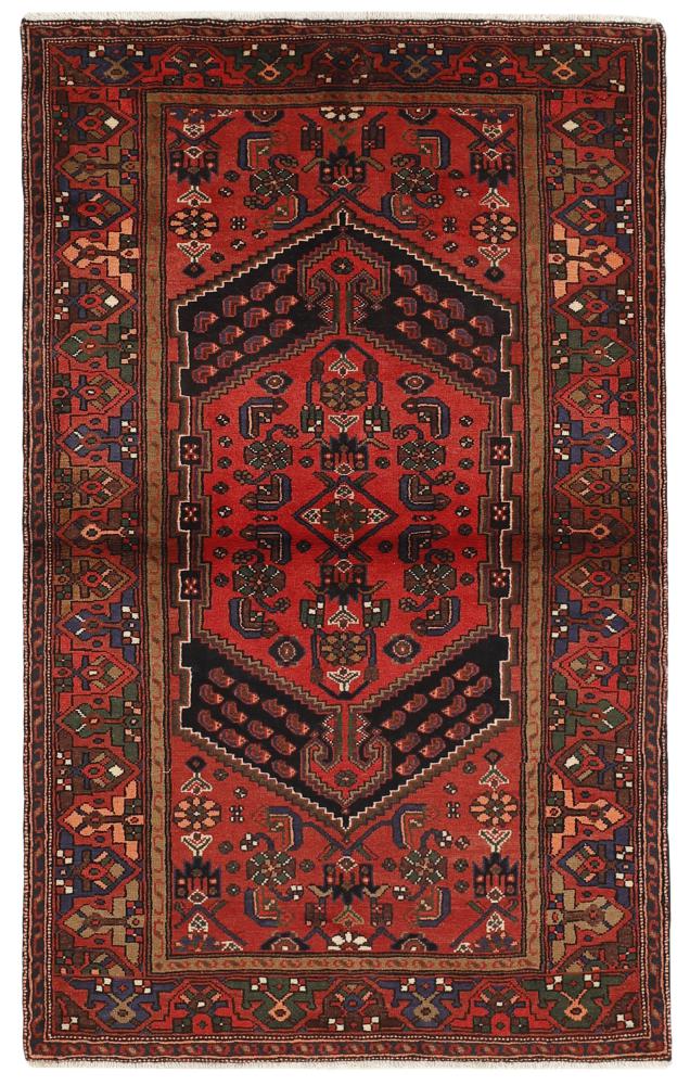 Tapis persan Hamadan 222x135 222x135, Tapis persan Noué à la main