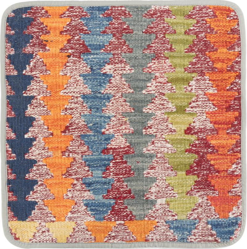 Afghan rug Kilim Afghan Cushion Cover 45x45 45x45, Persian Rug Knotted by hand