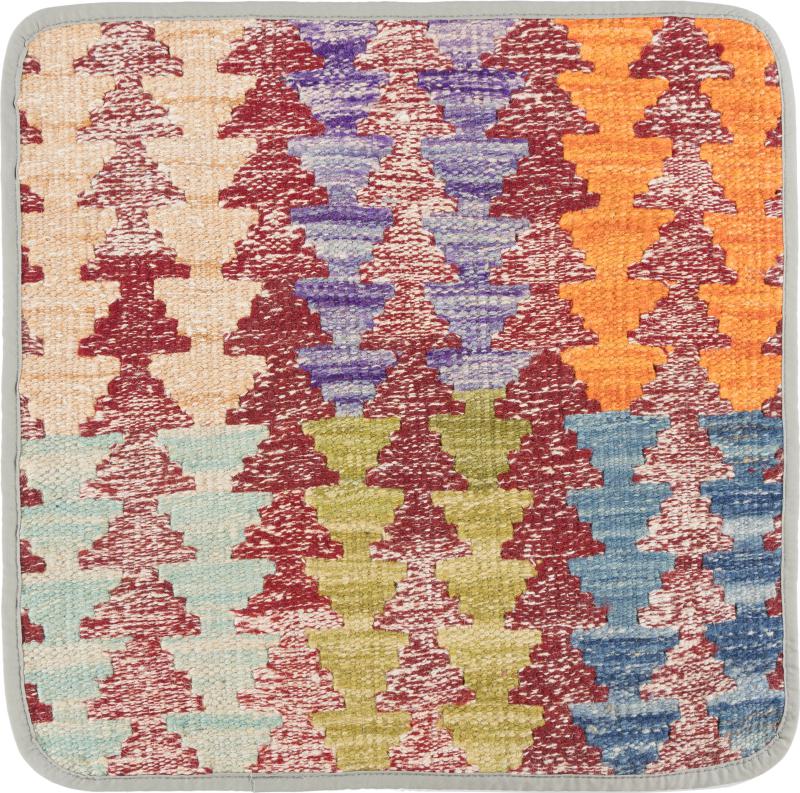 Afghan rug Kilim Afghan Cushion Cover 45x45 45x45, Persian Rug Knotted by hand