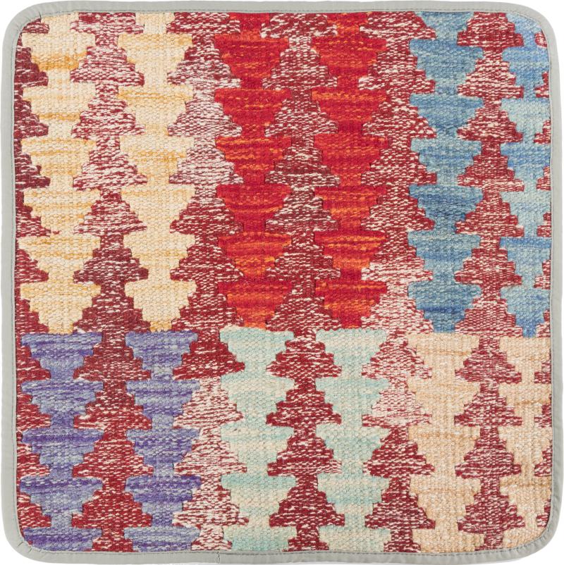 Afghan rug Kilim Afghan Cushion Cover 45x45 45x45, Persian Rug Knotted by hand