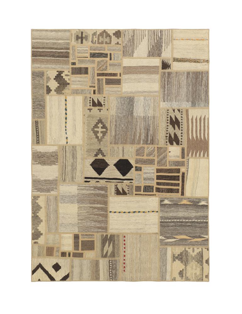 Alfombra persa Kilim Patchwork 199x139 199x139, Alfombra persa Tejido a mano