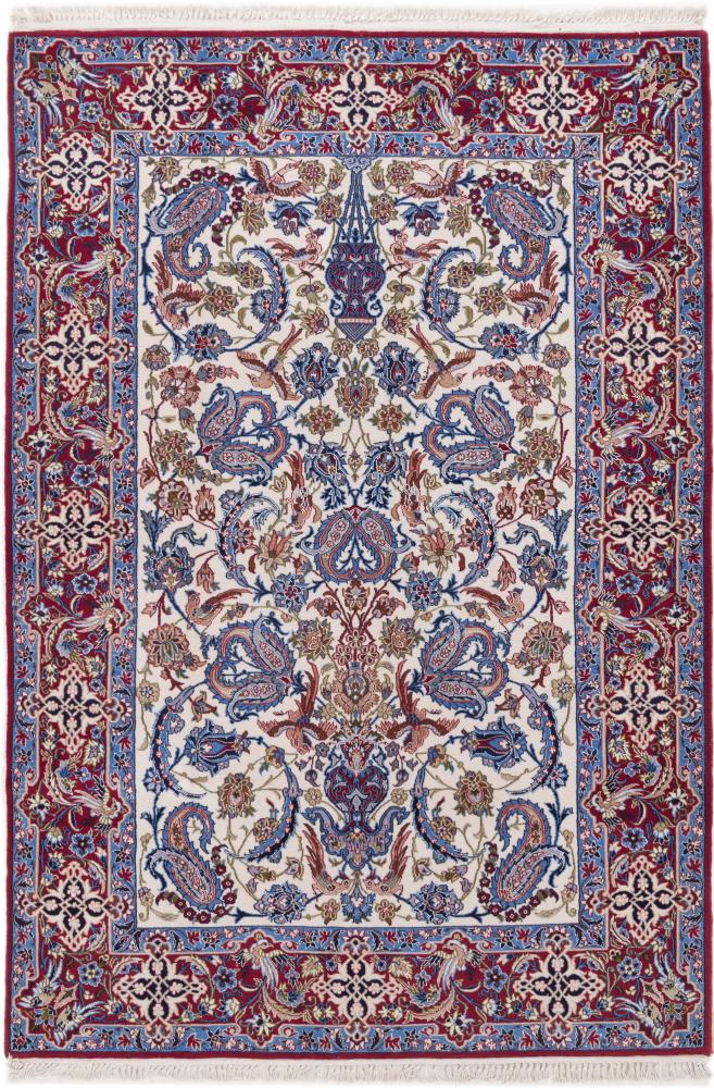 Alfombra persa Isfahán Vieja Urdimbre de Seda 161x108 161x108, Alfombra persa Anudado a mano