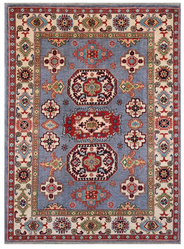 Afghan rug Kazak Darya 202x148 202x148, Persian Rug Knotted by hand