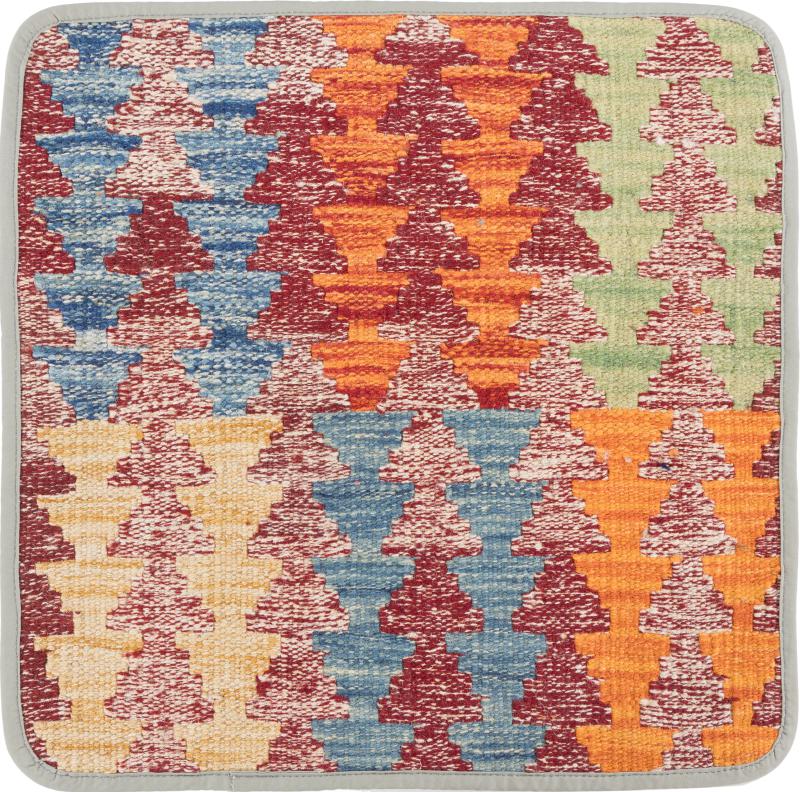 Afghan rug Kilim Afghan Cushion Cover 45x45 45x45, Persian Rug Knotted by hand