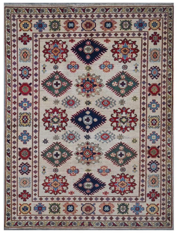 Afghan rug Kazak Darya 199x151 199x151, Persian Rug Knotted by hand