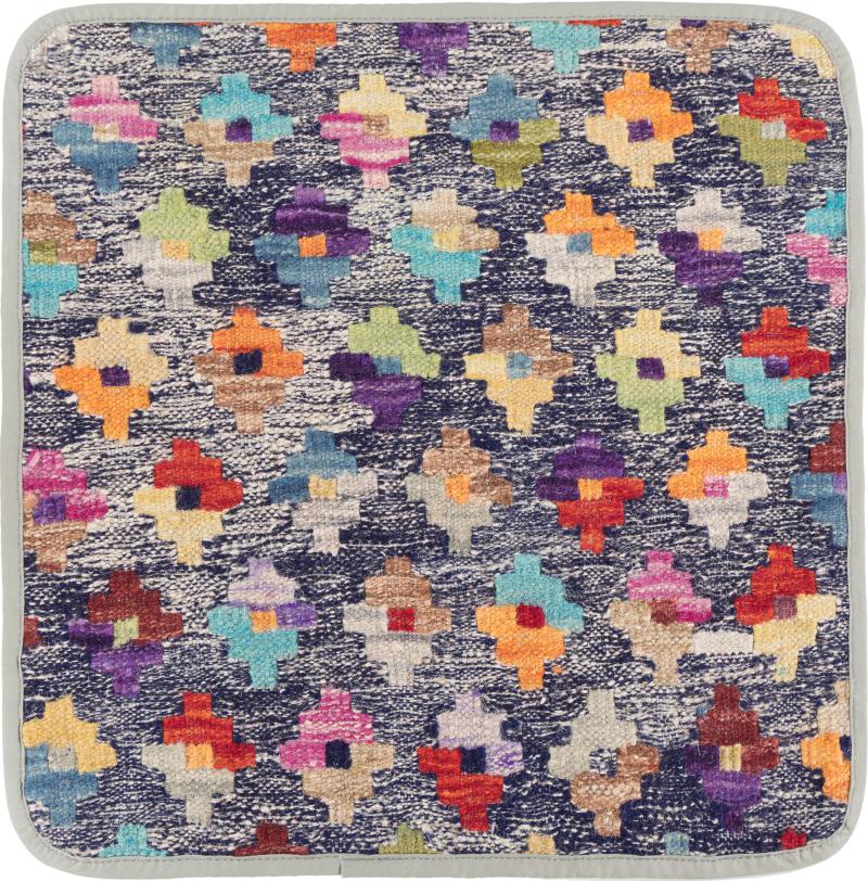 Afghan rug Kilim Afghan Cushion Cover 45x45 45x45, Persian Rug Knotted by hand