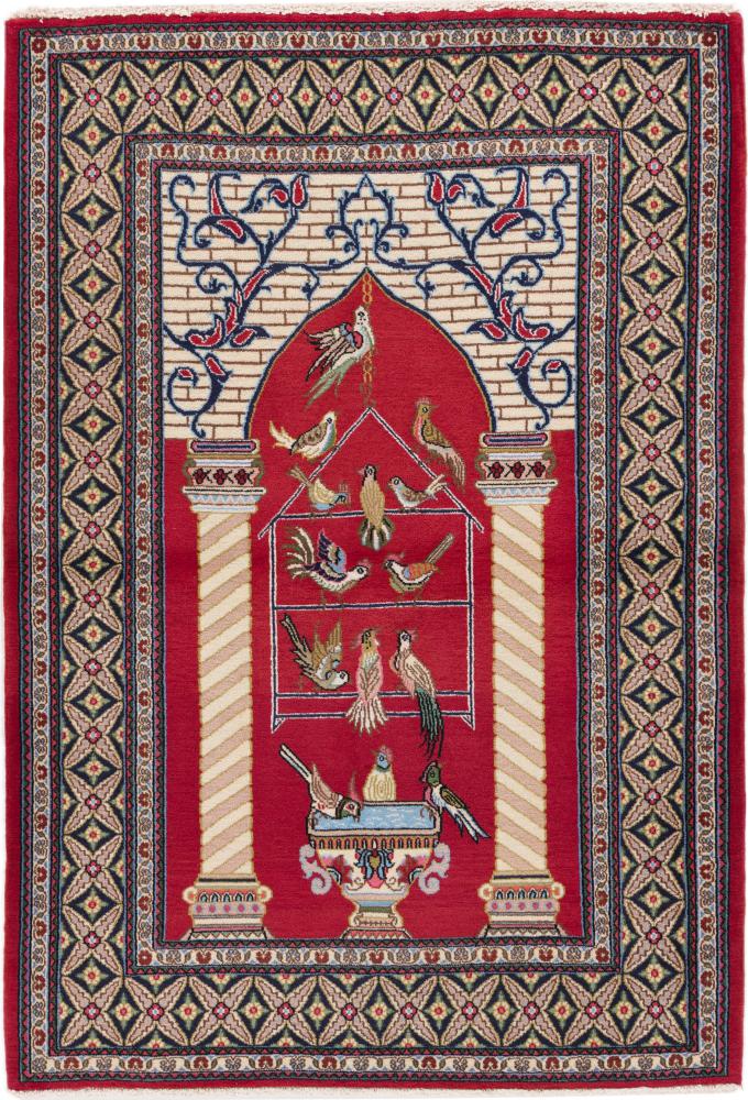 Perzisch tapijt Qum Kork 156x107 156x107, Perzisch tapijt Handgeknoopte