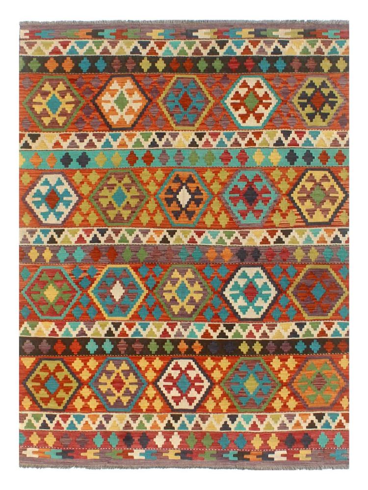 Afghan rug Kilim Afghan 8'1"x5'10" 8'1"x5'10", Persian Rug Woven by hand