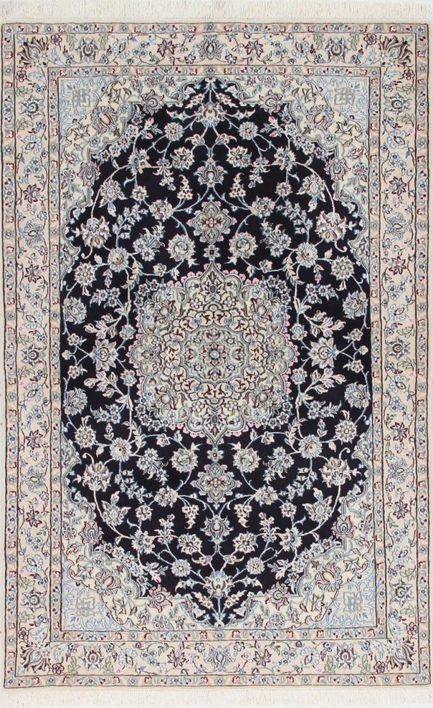 Persialainen matto Nain 9La 199x129 199x129, Persialainen matto Solmittu käsin