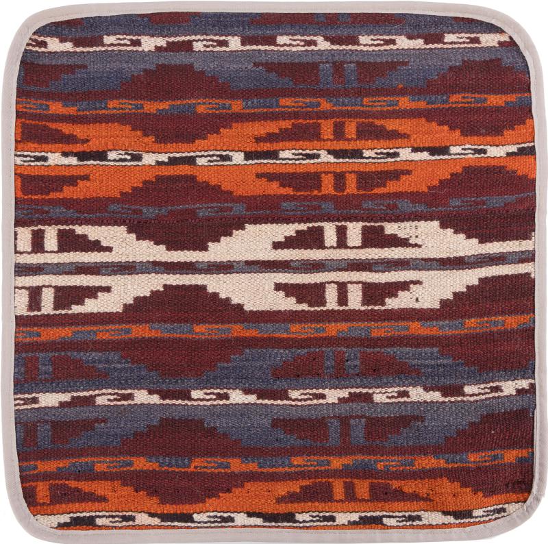 Afghan rug Kilim Afghan Cushion Cover 45x45 45x45, Persian Rug Knotted by hand