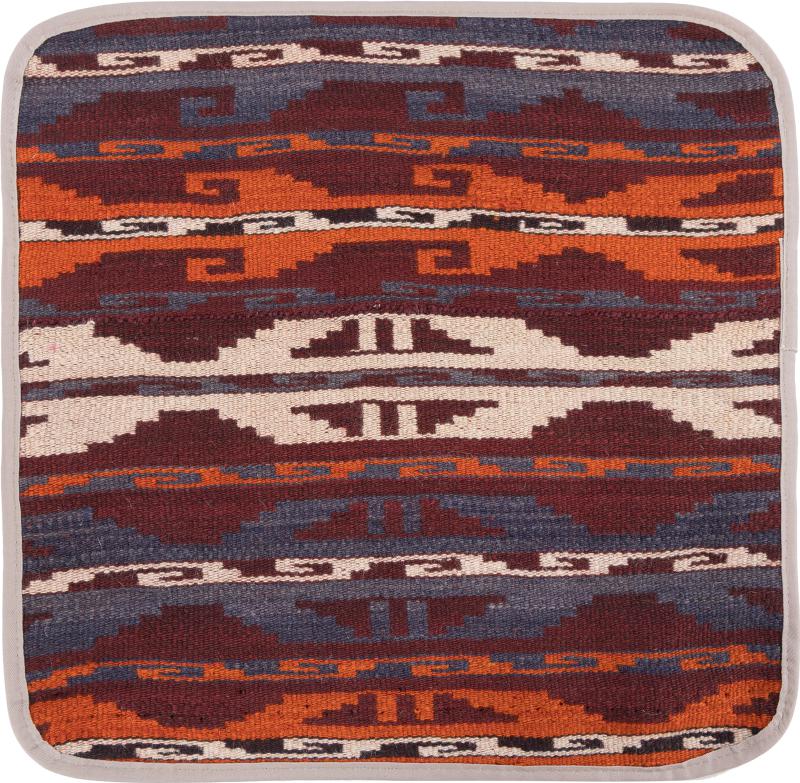 Afghan rug Kilim Afghan Cushion Cover 45x45 45x45, Persian Rug Knotted by hand