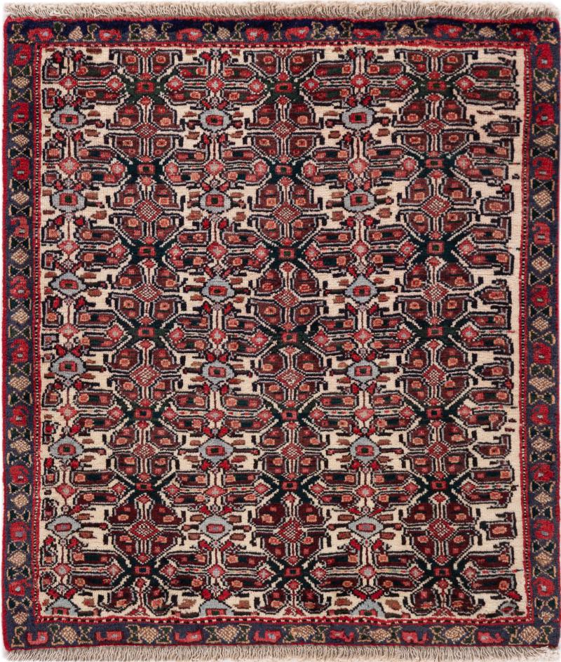 Περσικό χαλί Senneh 89x80 89x80, Περσικό χαλί Οι κόμποι έγιναν με το χέρι