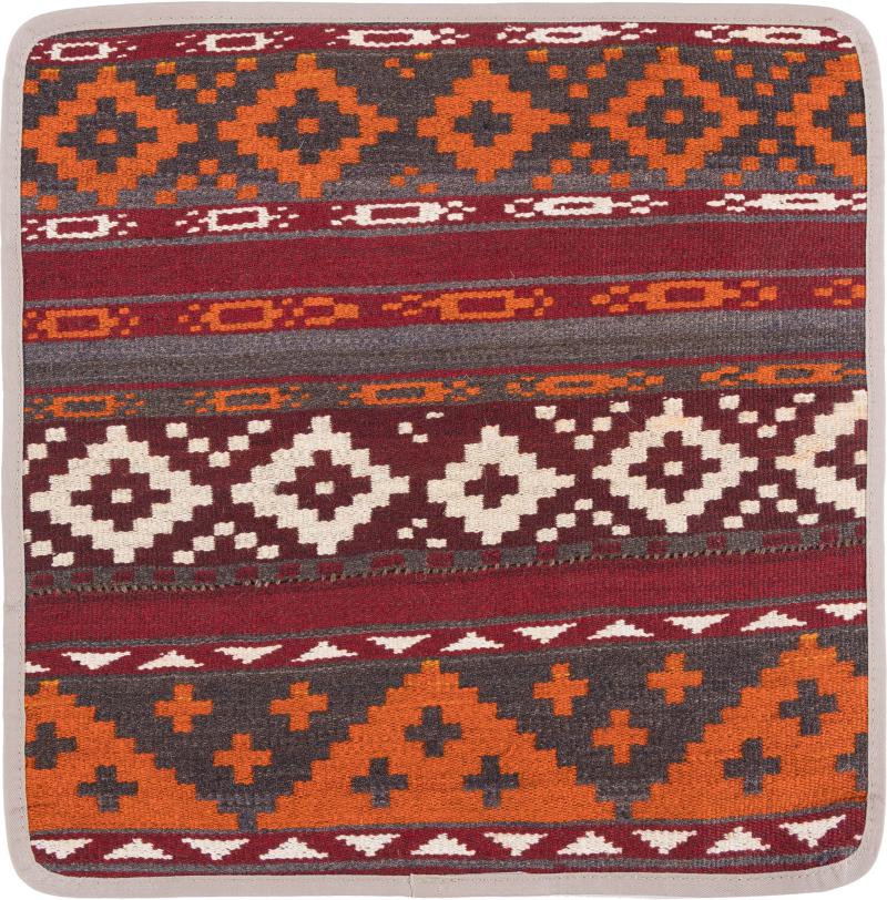Afghan rug Kilim Afghan Cushion Cover 45x45 45x45, Persian Rug Knotted by hand