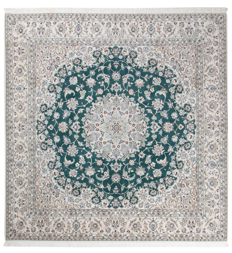 Persialainen matto Nain 9La 256x251 256x251, Persialainen matto Solmittu käsin