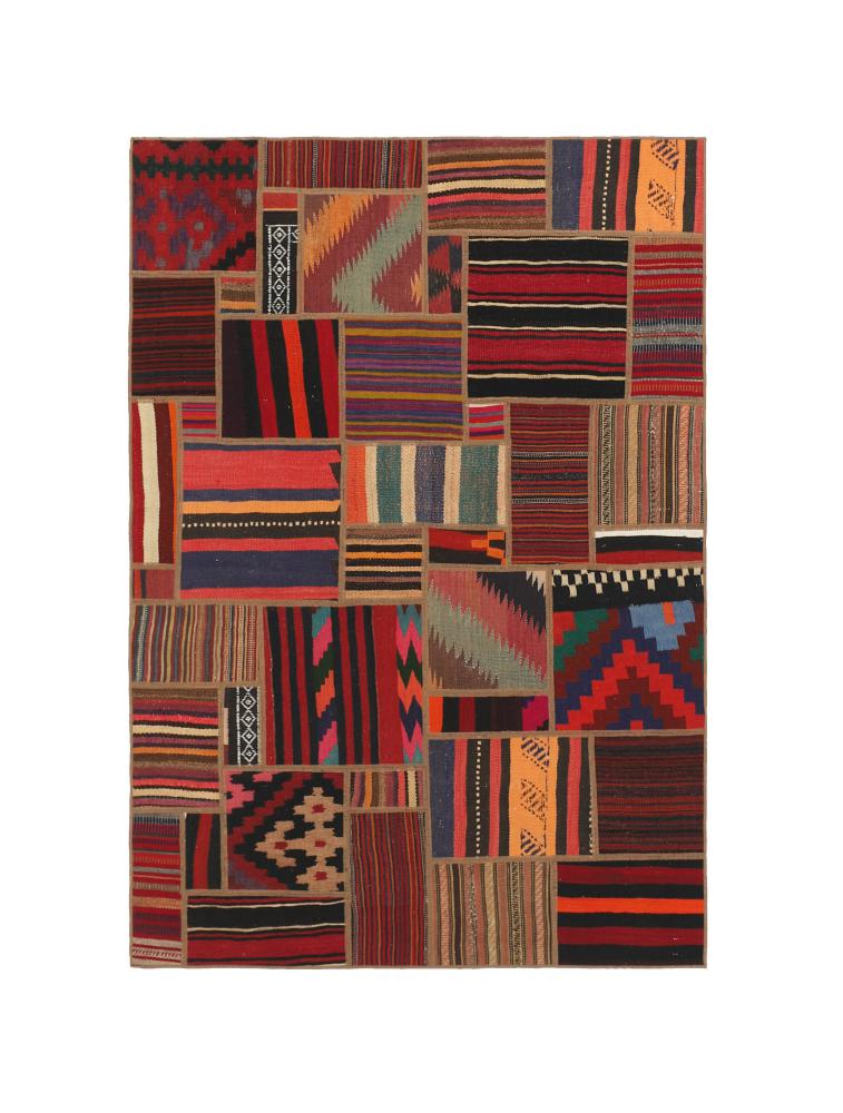 Persian Rug Kilim Patchwork 201x141 201x141, Persian Rug Woven by hand