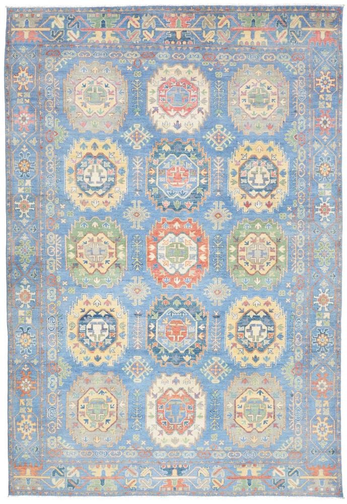 Afghan rug Kazak 291x199 291x199, Persian Rug Knotted by hand