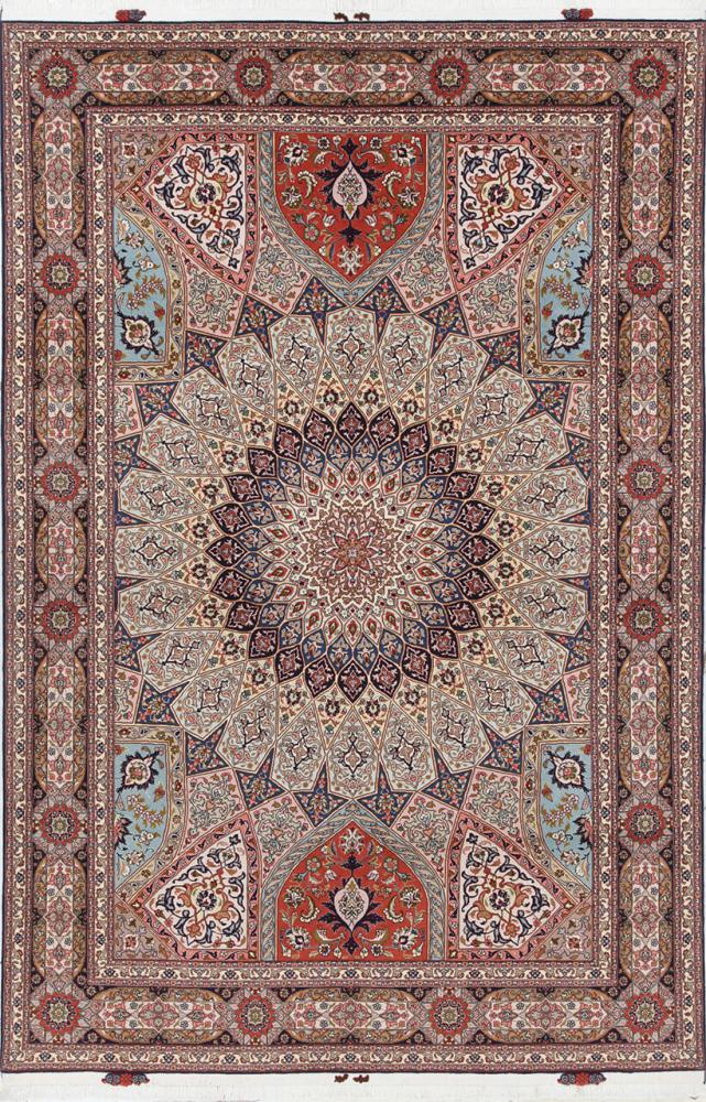 Alfombra persa Tabriz 60Raj 302x206 302x206, Alfombra persa Anudado a mano