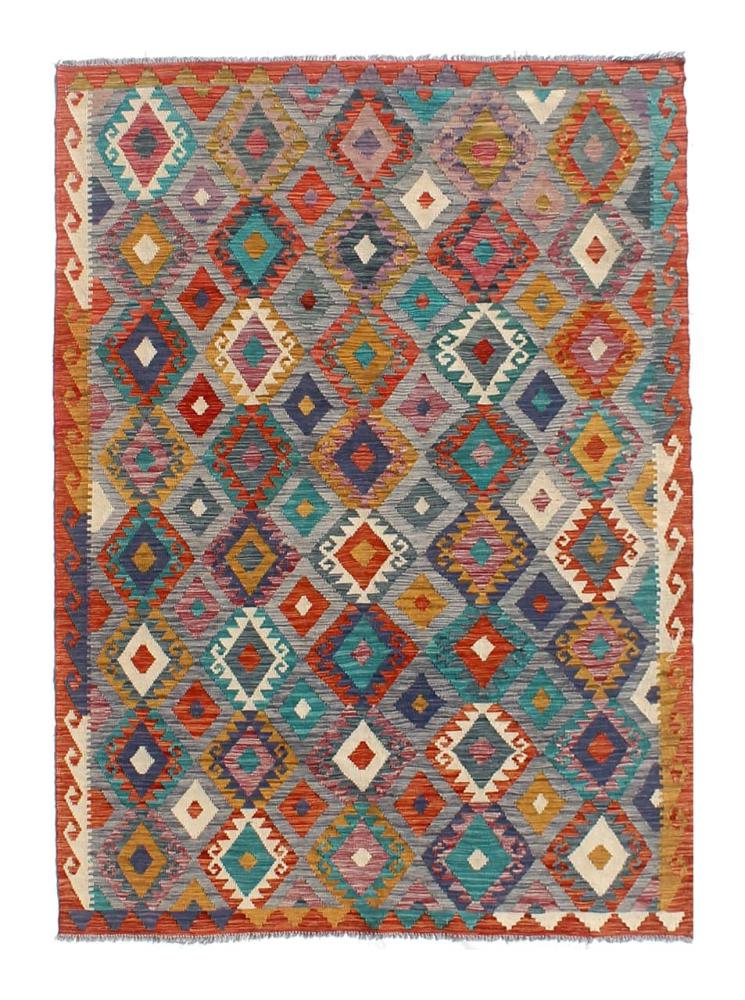 Afghan rug Kilim Afghan 7'10"x5'10" 7'10"x5'10", Persian Rug Woven by hand