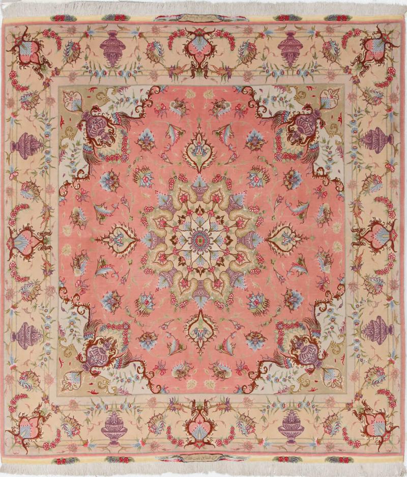 Persian Rug Tabriz 60Raj 224x199 224x199, Persian Rug Knotted by hand