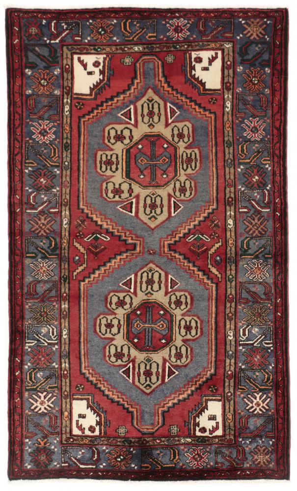 Tapis persan Hamadan 214x129 214x129, Tapis persan Noué à la main
